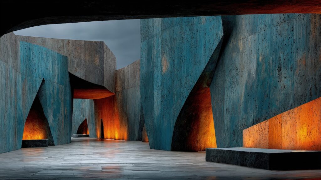 Abstrakte Architektur mit klaren Strukturen als Symbol für Website Audit, Analyse und digitale Klarheit